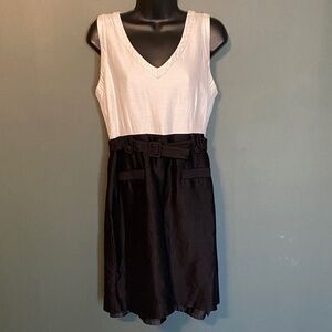 Kate Spade Black and White Belted Dress